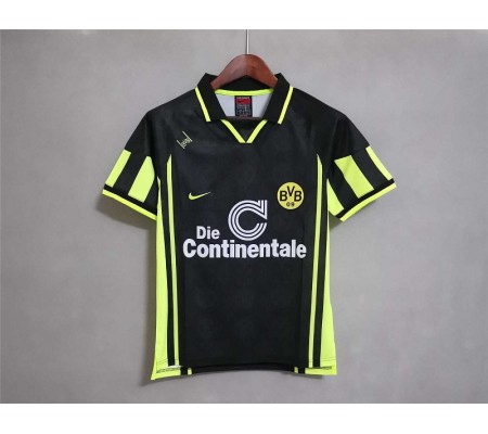 Dortmund 96/97 Away Black Soccer Jersey